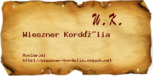 Wieszner Kordélia névjegykártya